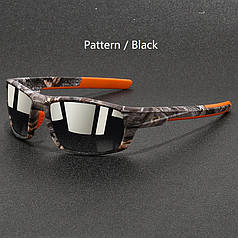Сонцезахисні окуляри дзеркальні Pattern Black UV400 Хакі TR90 Polarized Anti-glare