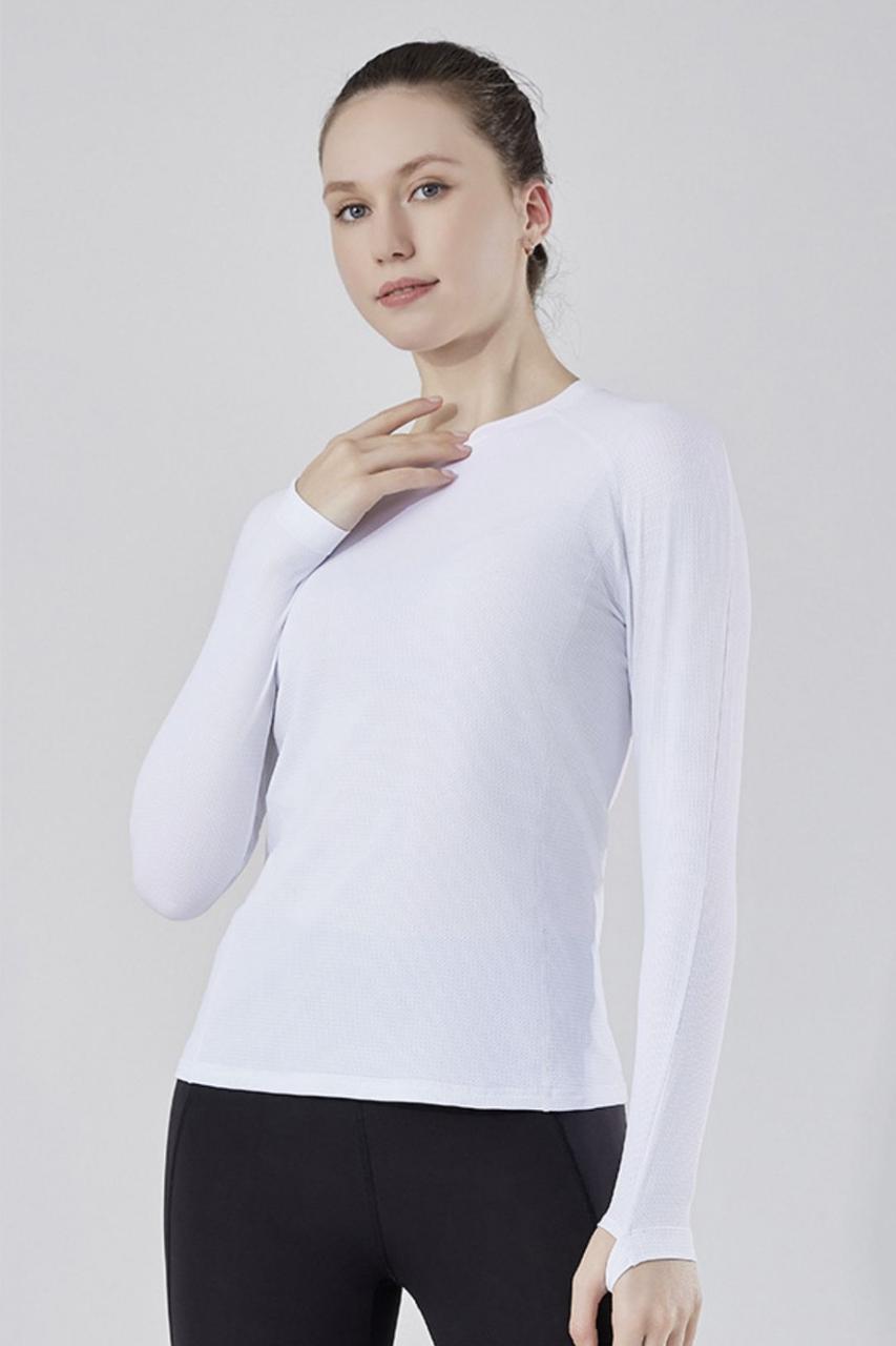 Рашгард жіночий спортивний крижаний шовк X-Cool Motion Apmi білий, фото 1