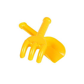 Дитячий іграшковий набір "Лопатка+грабельки" ТехноК 2865TXK Жовтий, Toyman