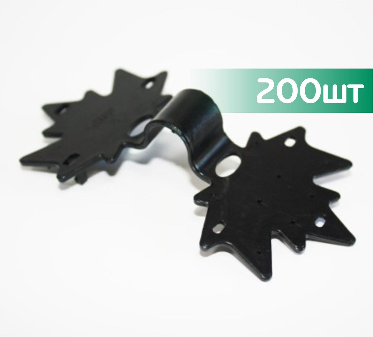 Кліпси для затіняючої сітки "Кленовий лист" 200шт, фото 1