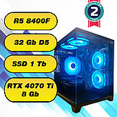 Игровой компьютер  AMD Ryzen 5 8400F (6/12 x 4.7 GHz) + 32Gb DDR5 + SSD 1000 Gb + RTX 4060 Ti 8Gb