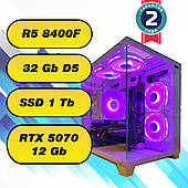 Ігровий комп'ютер  AMD Ryzen 5 8400F (6/12 x 4.7 GHz) + 32Gb DDR5 + SSD 1000 Gb + RTX 5070 12Gb