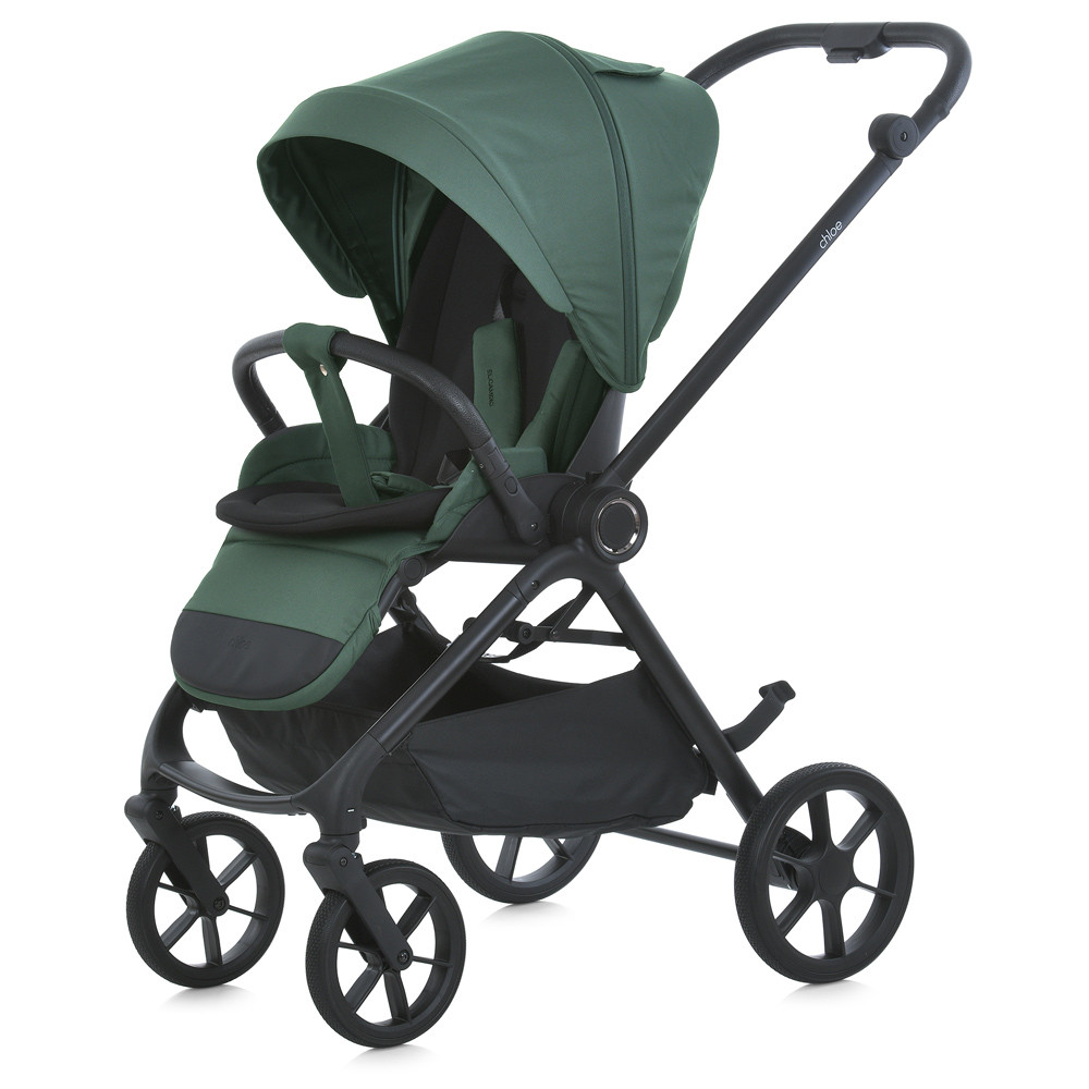 Коляска дитина ME 1191 CHLOE Smoke Green (1 шт.) прогулянкова, регул.ручка, регуль.спинки, алюм, зелені
