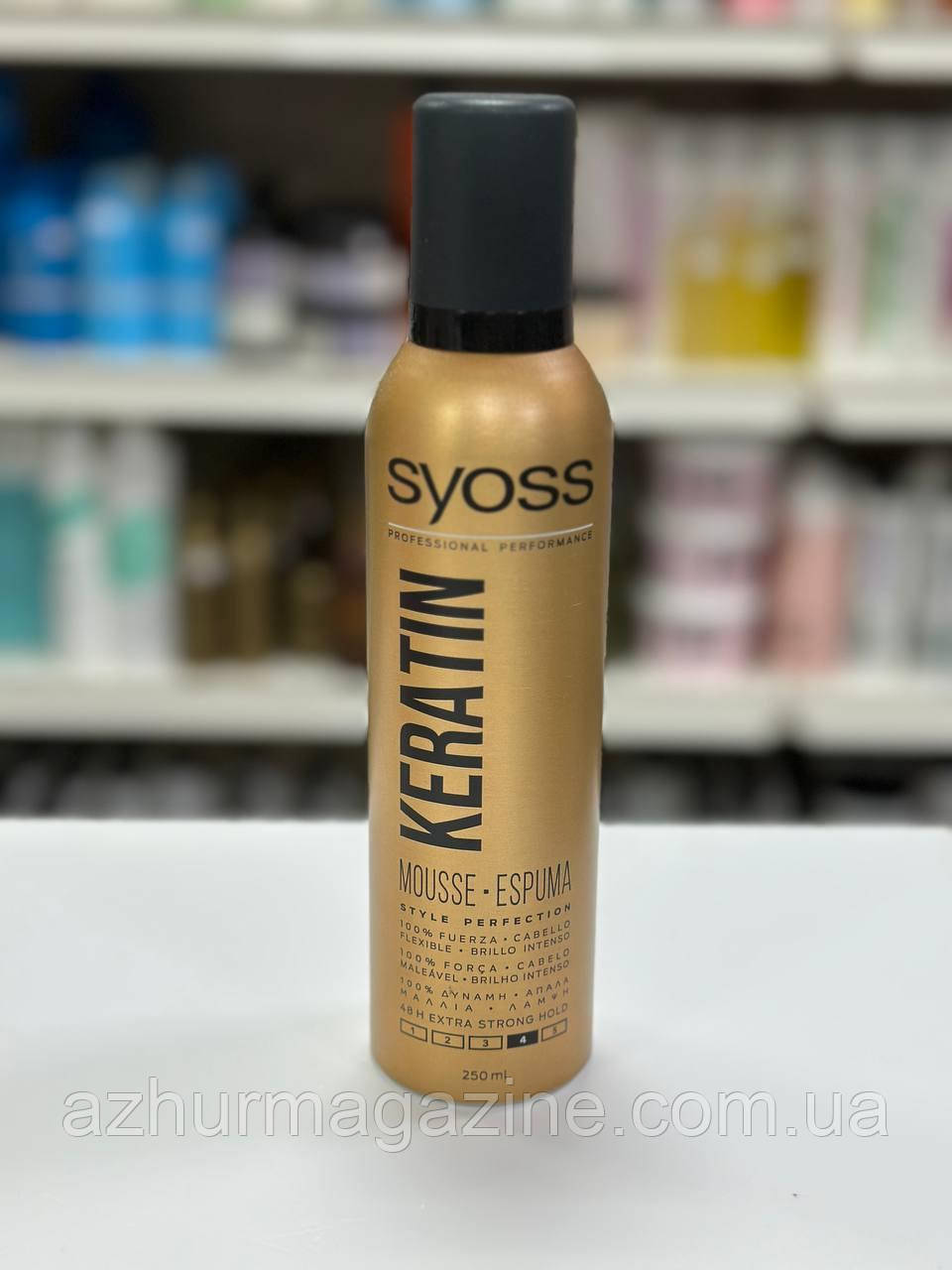 Мус для укладання волосся Syoss Keratin Mousse фіксація 4 250 мл