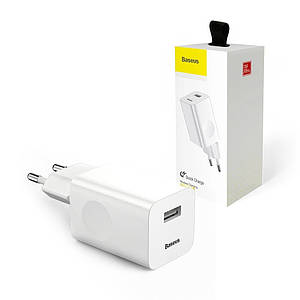 Мережевий зарядний пристрій Baseus Quick Charger (1xUSB) 2A (24W) White (CCALL-BX02)