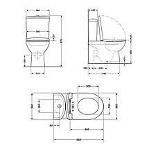 Унітаз Qtap Robin Matt Black підлоговий Rimless з сидінням Slim Duroplast/ Soft-close, фото 6