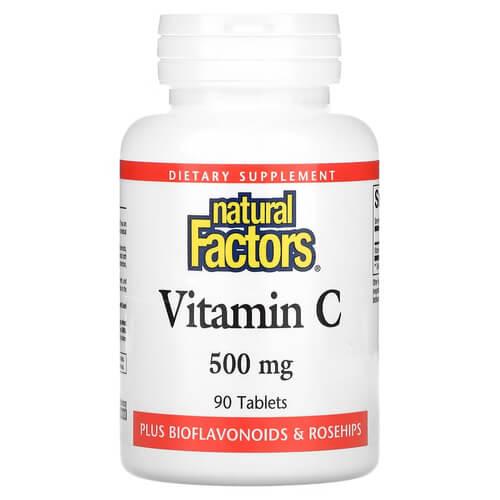 Natural Factors Vitamin C 500 mg 90 таблеток, фото 1