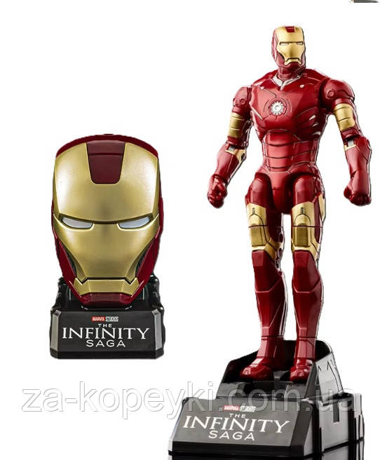 Ігрова фігурка Залізна Людина MARK 3 – Iron Man MARVEL набір з головою на підставці 19,5 см, фото 1