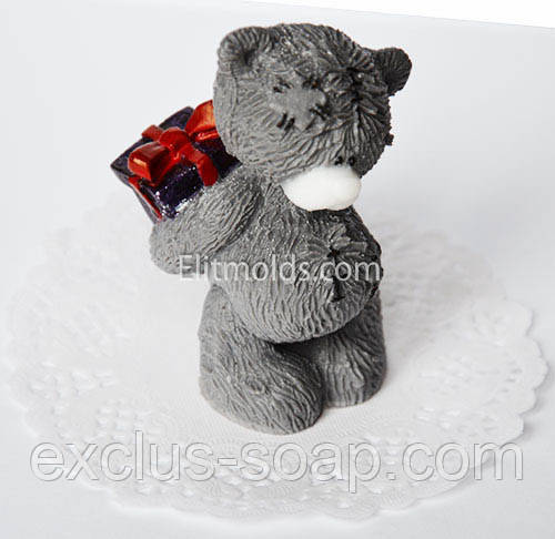Тедді з подарунком 3D, фото 1