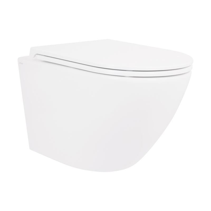 Унітаз підвісний Qtap Robin WHITE Rimless з сидінням Slim Duroplast/ Soft-close