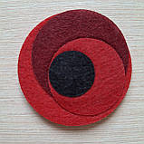 Брошка мак-значок фетр 5 см — символ перемоги над фашизмом., фото 2
