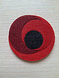 Брошка мак-значок фетр 5 см — символ перемоги над фашизмом., фото 4