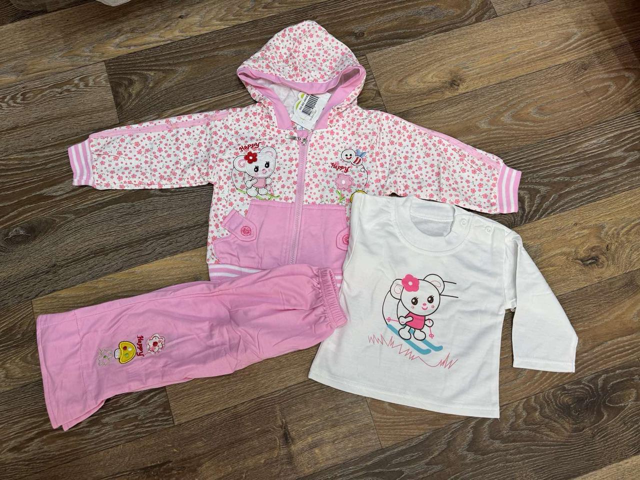 Костюм дитячий трикотажний для дівчинки. Трійка.