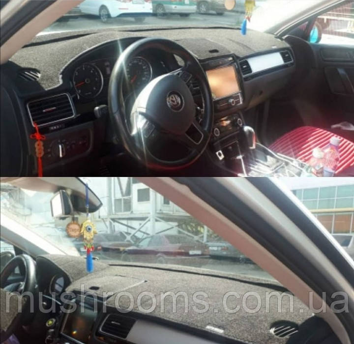 Накидка на торпеду Volkswagen Touareg 2010-2018 чохол килимок накидка на панель приладів Фольксваген Таурег, фото 1