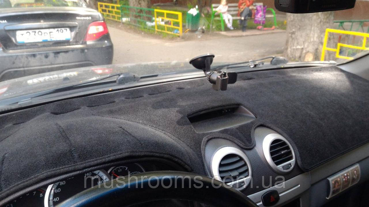 Накидка на панель приладів Chevrolet Lacetti 2002+ з годинником, накидка/чохол на торпеду авто Шевроле Лачетті