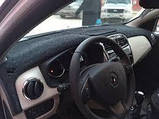 Накидка на панель приладів RENAULT Logan/Sandero 2012+ Чохол/накидка на торпеду авто Рено Сандеро, фото 4
