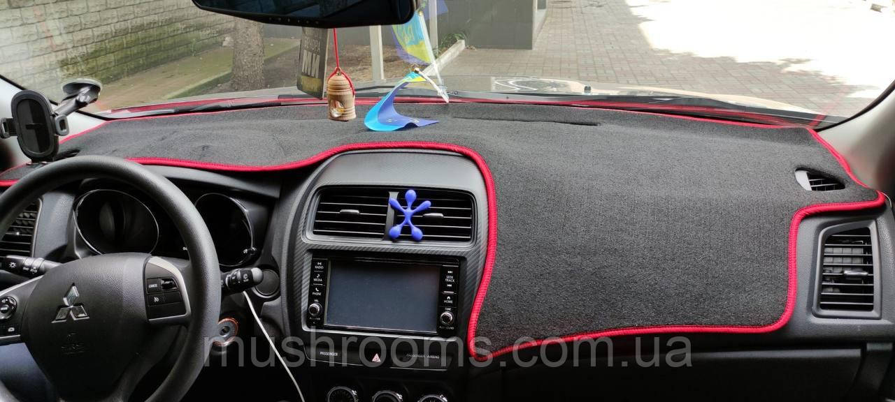 Накидка на торпеду Mitsubishi Outlander Sport/ASX 4 пок. 2010+ чохол килимок накидка на панель приладів авто, фото 1