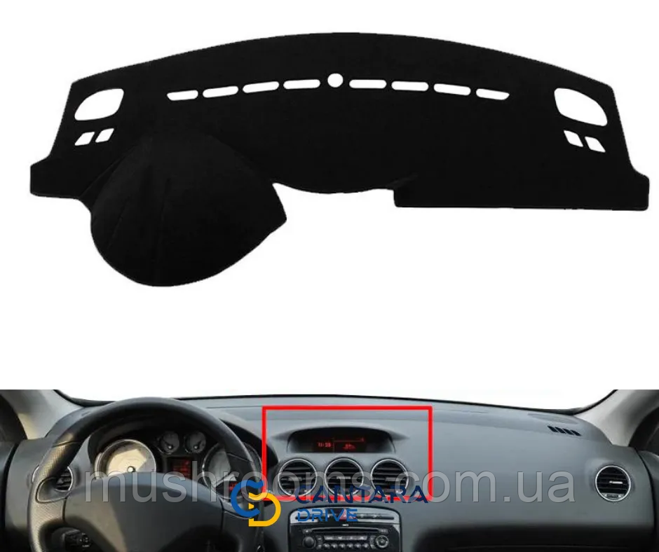 Накидка на торпеду PEUGEOT 308 SW 2007-2013 чохол килимок накидка на панель приладів Пежо 308