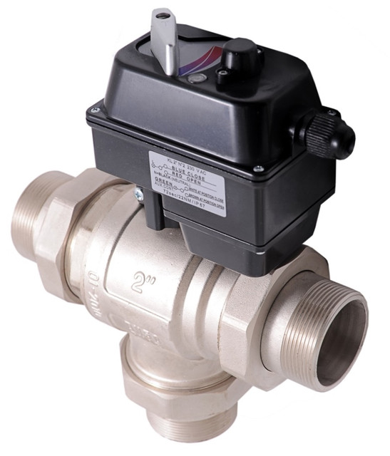 Купить трехходовые клапаны с электрическим приводом. Шаровые краны ...