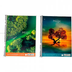 Коледж-блок А4 80арк клітинка білий блок спіраль 70г/м2 картон мат. ламінація Student A4-080-6524K