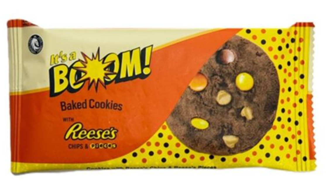Шоколадне печиво It's a Boom Reese's Cookies with Peanut Butter Filling 25г, фото 1