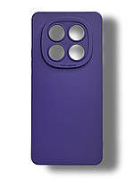 Силіконовий софт тач чохол із мікрофіброю для Poco X7 фіолетовий матовий