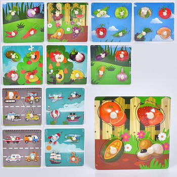 Дерев'яна іграшка "Рамка-вкладиш" MD1515 G-Rich