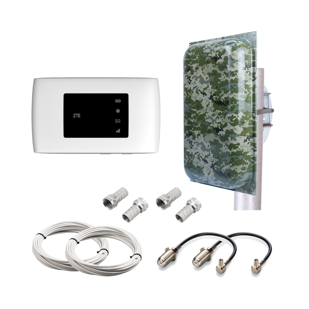 4G комплект WIFI роутер ZTE 920 + 4G панельна антена MAXI MIMO 22 Дбi 824-960/1700-2700 мГц