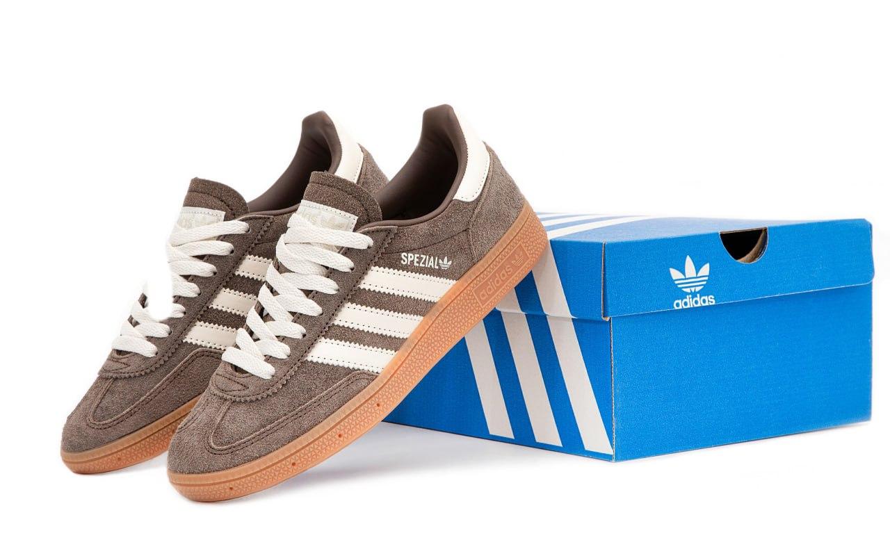 Жіночі коричневі Кросівки Adidas Spezial, фото 1