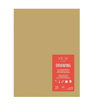 Блок для малювання 18х24см 30л 150 г/м2 Школяр Muse 090 крафт 635911 G-Rich