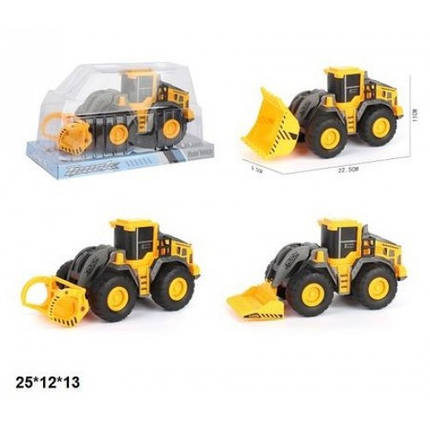 Трактор з ковшом на великих колесах 862-10 інерц.3в.пласт.25х12х13см, фото 1