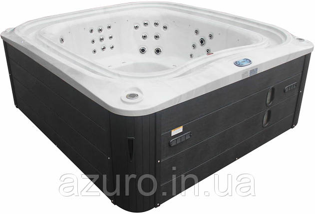 Гідромасажний басейн Aquajoy Serenity (250х230х96 см), Сріблясто-білий мармур, фото 1