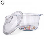 Скляна кастрюля із жароміцного скла 2,5 л, фото 7