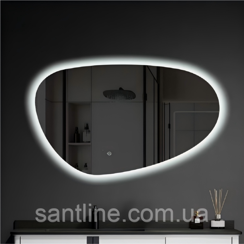 Дзеркало фігурне Insana 351 80х60 см з регульованим LED підсвічуванням, фото 1