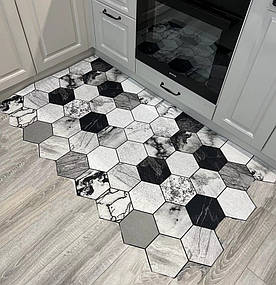 Килим безворсовий на підлогу на кухню 60x98 килимок у кімнату сучасний К8