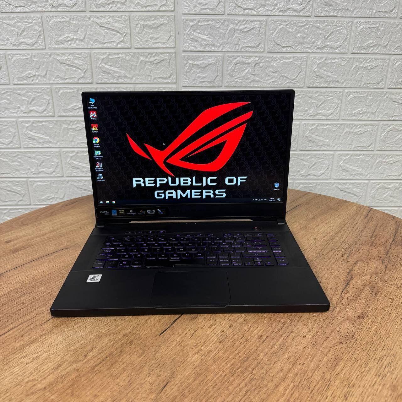 Б/в Ігровий ноутбук Б-клас Asus ROG Zephyrus GU502LV 15.6" 3840x2160| i7-10750H| 16GB RAM| 512GB SSD| RTX 2060 6GB