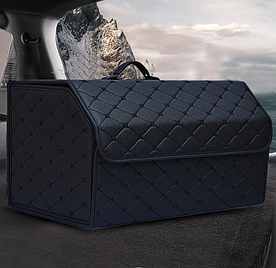 Автомобільна сумка великий органайзер у багажник 65 см чорна з чорним