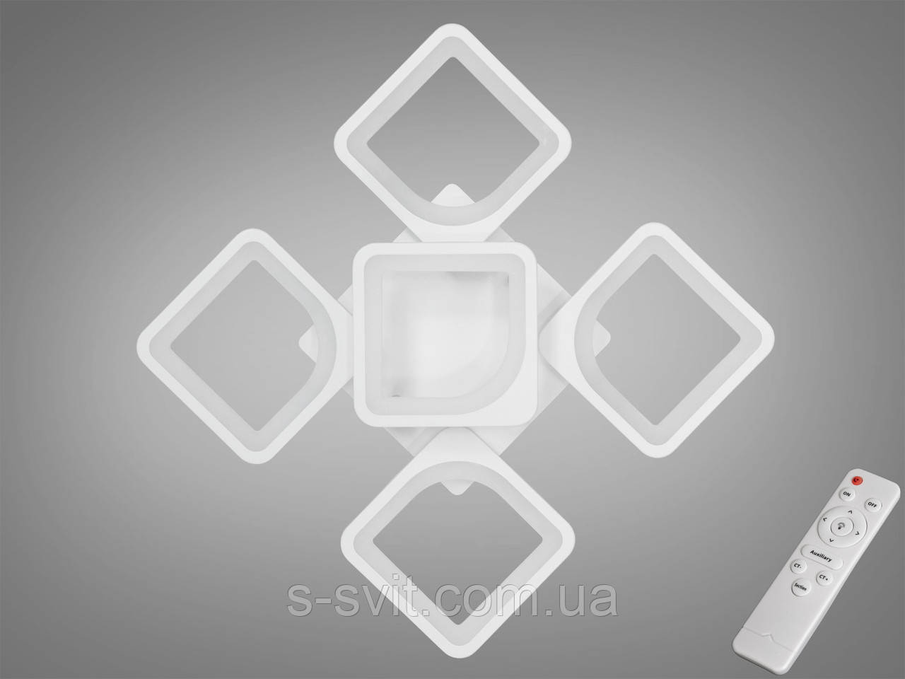 LED люстра з пультом, 72W біла, фото 1