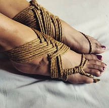 Мотузка Romfun для бондажу та практик шибарі, чорна, фото 3