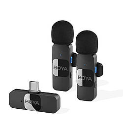 Мікрофон петличний бездротовий BOYA BY-V20 (Type-C) black