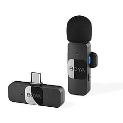 Мікрофон петличний бездротовий BOYA BY-V10 (Type-C) black