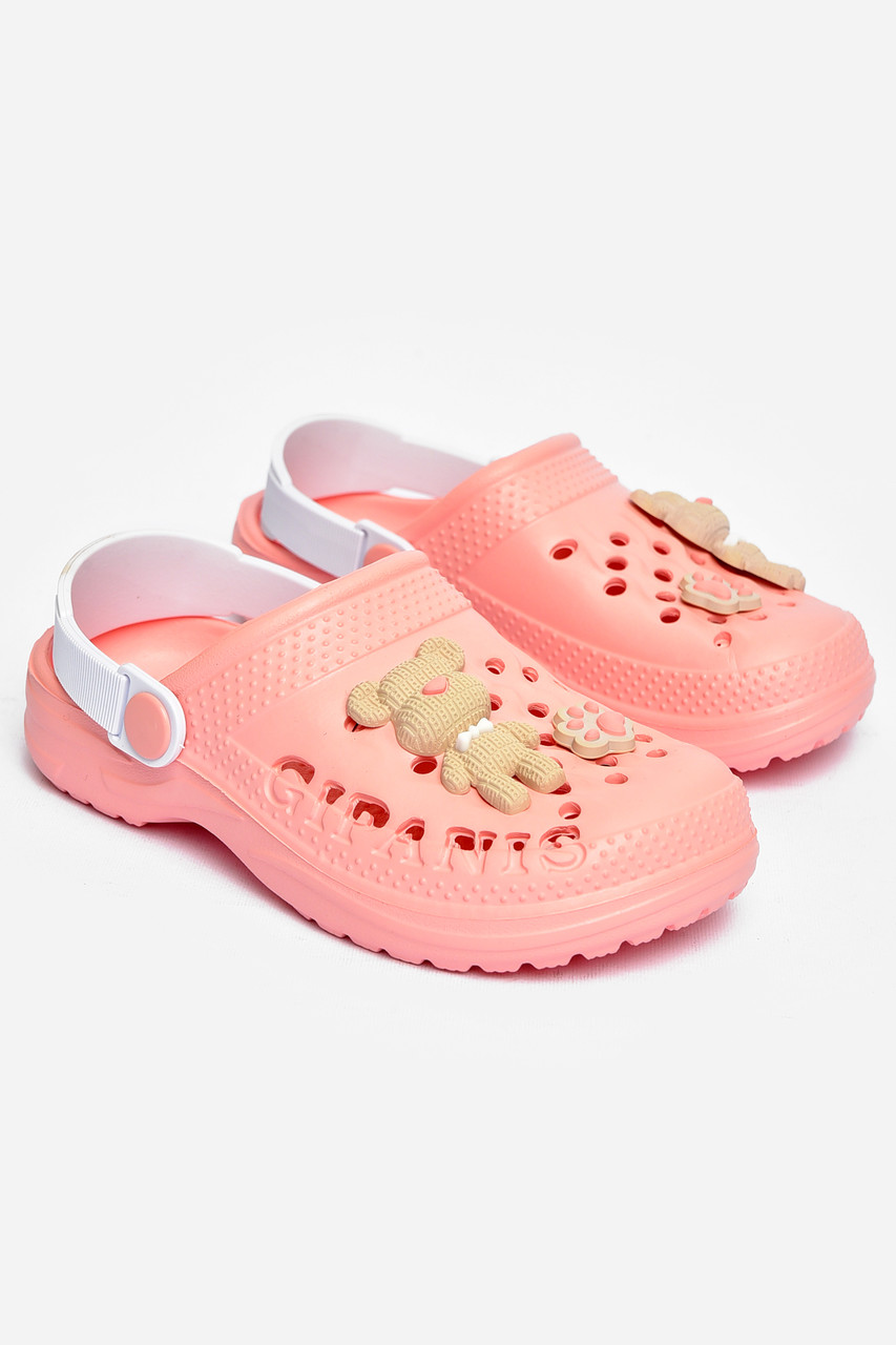 Крокси дитячі для дівчинки персикового кольору 200474T Безкоштовна доставка, фото 1