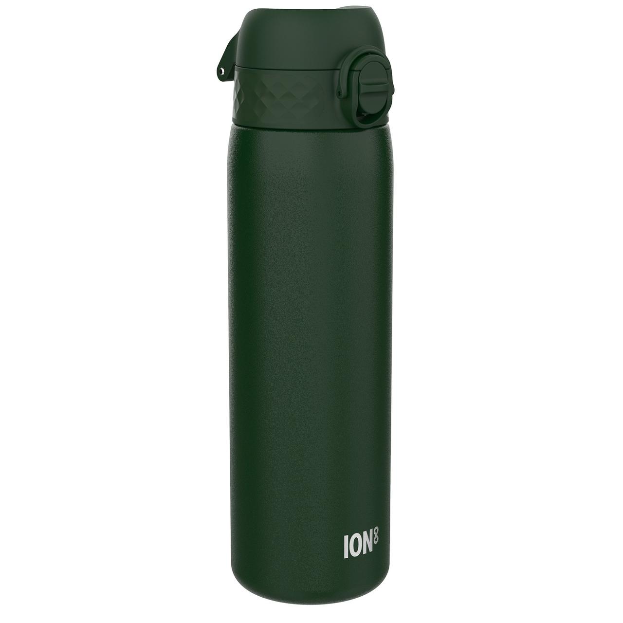 Пляшка для води металів ION8 600 мл. Stainless Steel , Dark Green