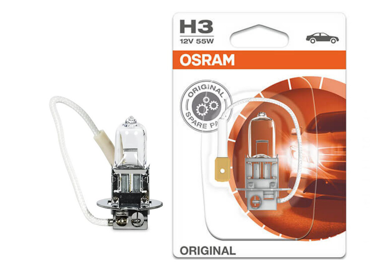 Галогенова лампа OSRAM H3 64151-01B 55 W 12 V Pk22S 10X1 Blister, фото 1