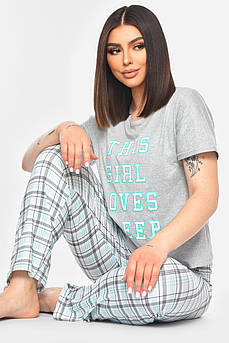 Жіноча піжама сірого кольору р.S 200565M