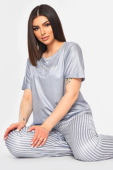Піжама жіноча сірого кольору 200571M