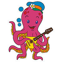 Дитяча розмальовка на полотні "Гітарист" 15076-AC  25х30 см