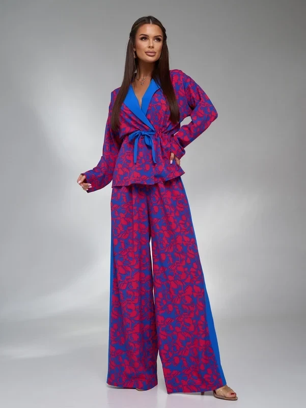 Костюми ISSA PLUS 15127 S синій, фото 1