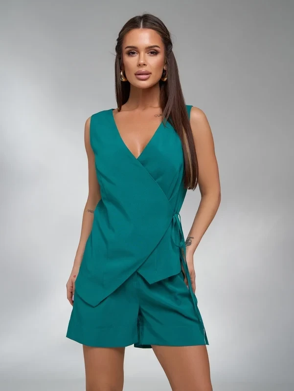 Костюми ISSA PLUS 15129A S зелений, фото 1