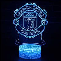 3Д Нічник - Лампа - Манчестер Юнайтед (Manchester United) - Подарунок футболісту Lestar
